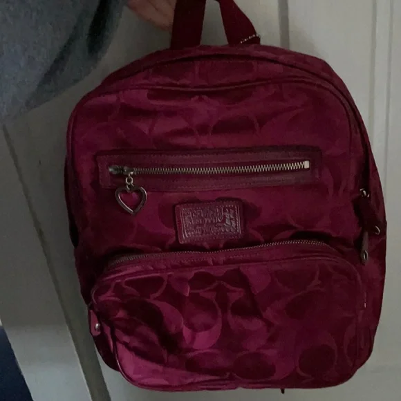 Coach | Bags | Coach Magenta Colored Backpack | Poshmark display picture 1